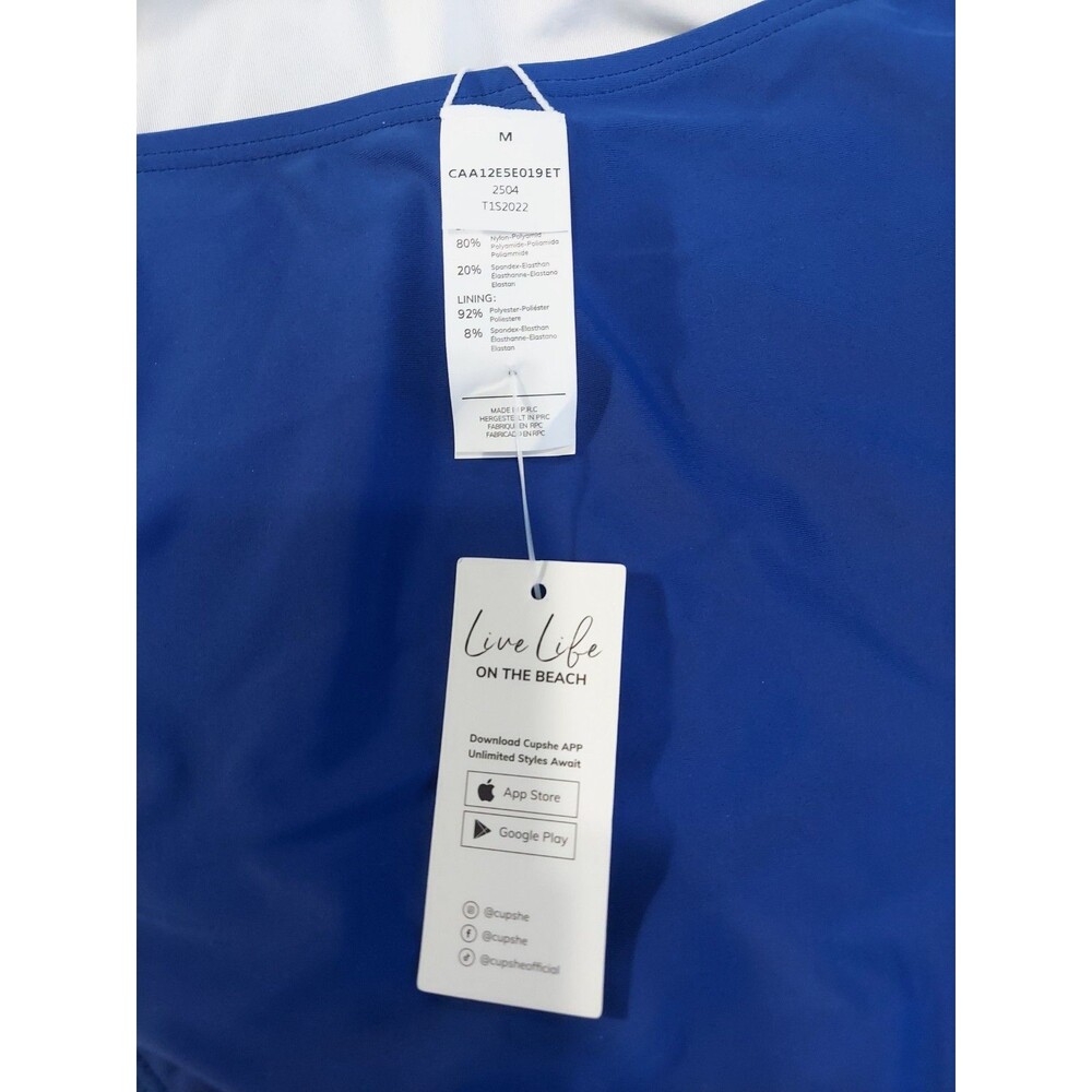 Cupshe Monokini Swimsuit Red White & Blue Sz Med NWT USA Fourth Of July Merica! - Picture 8 of 8